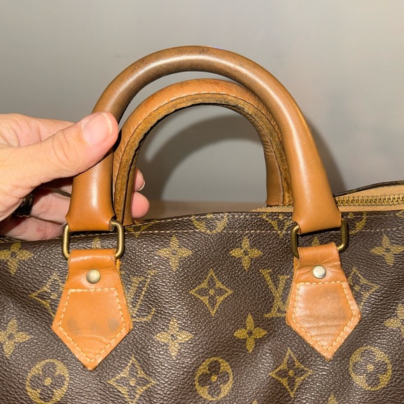 Authentic French Co Louis Vuitton LV Hand Bag Speedy 30 Brown Monogram - Picture 2 of 8